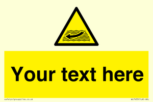 Custom Warning strong river flows